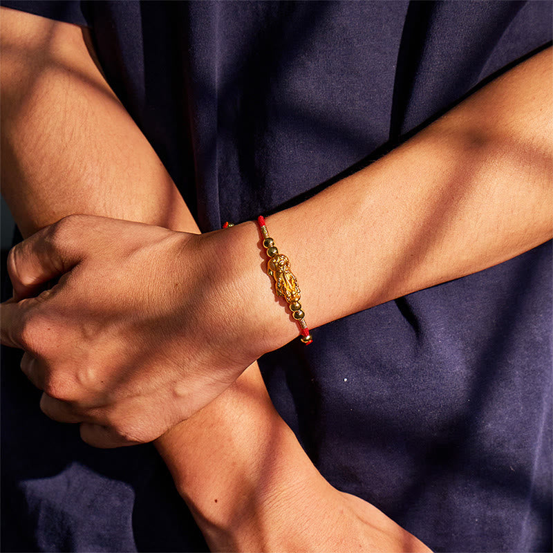 FuAttract Destiny Braider - Silver Pixiu Adjustable Handwoven Red String Bracelet - image 3