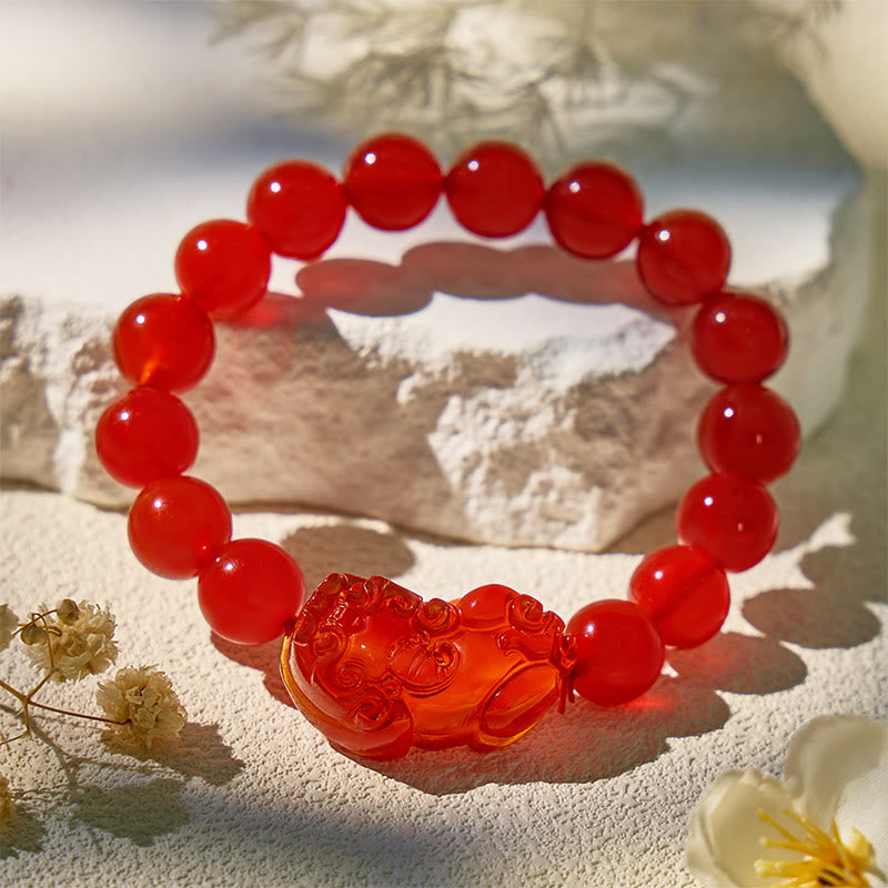 FuAttract Vitality Surge - Natural Red Agate Pixiu Energy Bracelet - 12mm - image 11