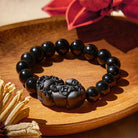 FuAttract Aegis of Shadows - Premium Black Obsidian Pixiu Protection Bracelet - 10mm - image 0