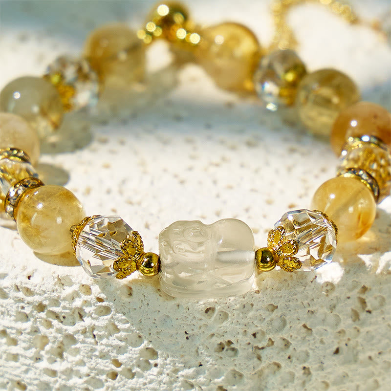FuAttract Luck Anchor - Citrine Pixiu Bracelet with Adjustable Pull Cord - image 3