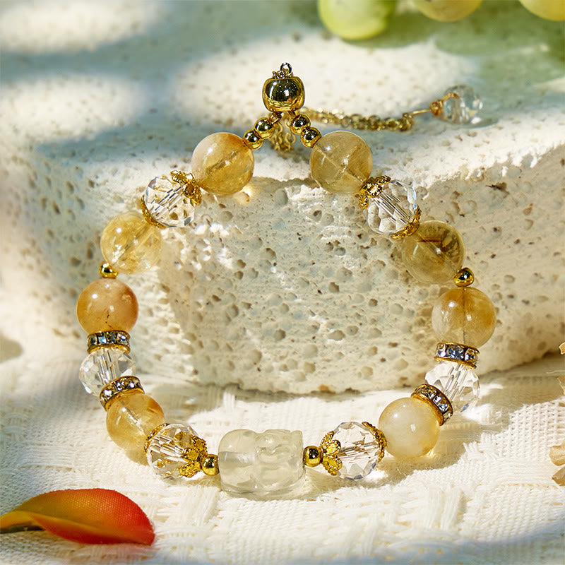 FuAttract Luck Anchor - Citrine Pixiu Bracelet with Adjustable Pull Cord - image 2