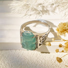 FuAttract Eternal Guardian -  Ice Jade Pixiu Adjustable Sterling Silver Ring - image 9
