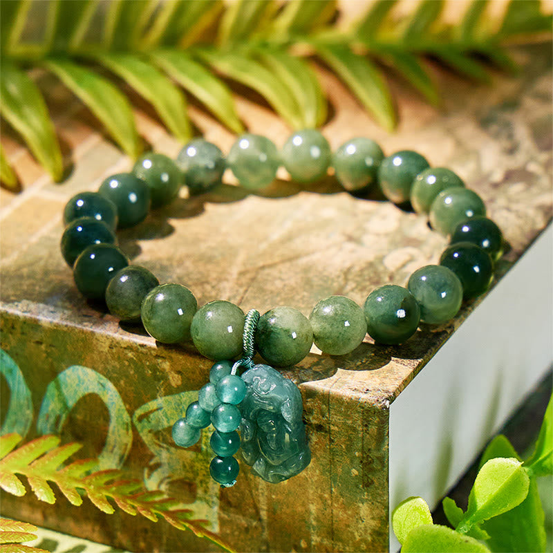 FuAttract Sacred Talisman - Natural Jade Pixiu Bracelet - image 1