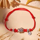FuAttract Prosperity Braid - Hand-Knotted Fu Charm Silver Pixiu String Bracelet - image 2