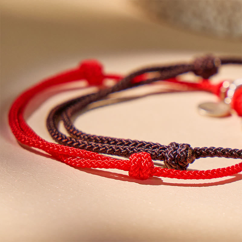 Fuattract Prosperity Braid - Hand-Knotted Fu Charm Silver Pixiu String Bracelet - image 10