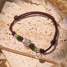 Fuattract Prosperity Braid - Hand-Knotted Fu Charm Silver Pixiu String Bracelet - Black - image 11