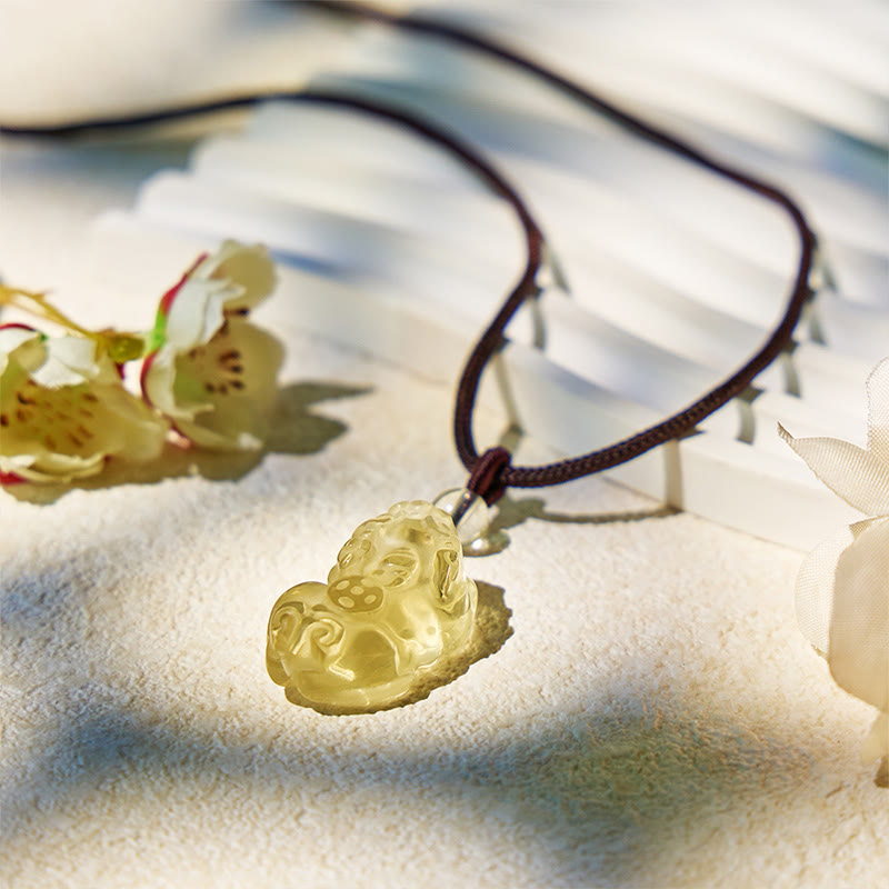 FuAttract Attract Luck & Fortune – Prosperity Citrine Pixiu Necklace - image 2