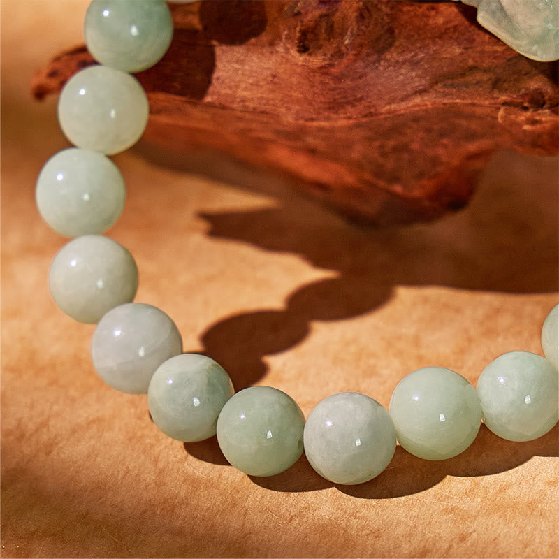 FuAttract Wealth Guardian - Natural Hand-Knotted Jade Pixiu Bracelet - image 4