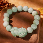 FuAttract Wealth Guardian - Natural Hand-Knotted Jade Pixiu Bracelet - 13.5mm - image 10