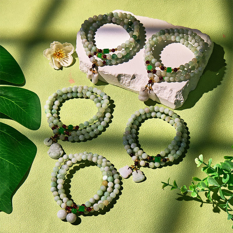 FuAttract Prosperity & Protection Bracelet – Jade + Garnet Pixiu Design - image 6