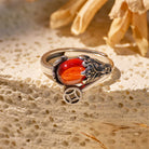 FuAttract Prosperity Coin Catalyst - Adjustable Silver Garnet Pixiu Wealth Ring - image 2