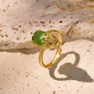 FuAttract Harmony's Embrace - Adjustable Gold-Plated Hetian Jade Pixiu Ring - Hetian Jade - image 0