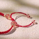 FuAttract Radiant Berry - Natural Strawberry Quartz Pixiu Red String Bracelet - image 3