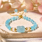 FuAttract Abundance & Healing Crystal Bracelet – Aquamarine, Strawberry Quartz & Pixiu - image 11