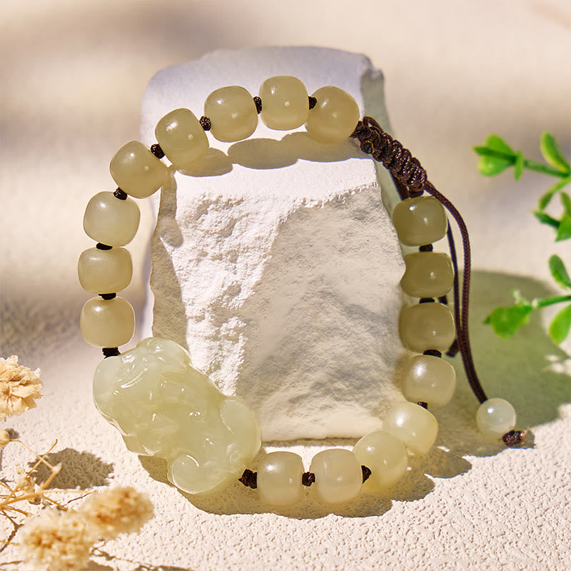 FuAttract Hetian Jade Pixiu Couple Bracelet for Protection, Luck & Prosperity - image 1