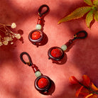 FuAttract Protection & Harmony - Cinnabar Sandalwood Om Mani Padme Hum Pixiu Key Chain - image 3
