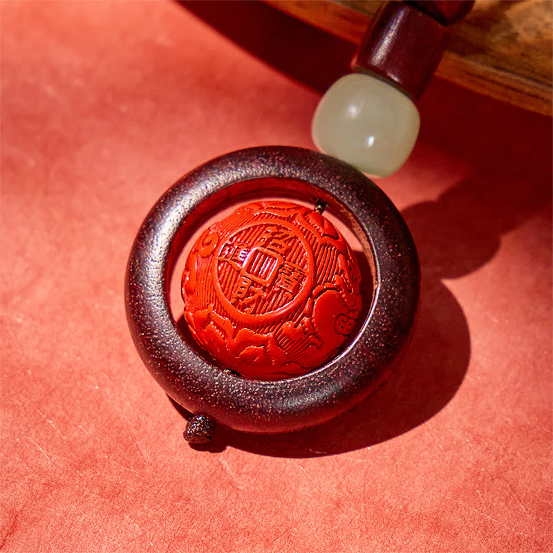 FuAttract Protection & Harmony - Cinnabar Sandalwood Om Mani Padme Hum Pixiu Key Chain - image 14