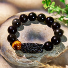 FuAttract Protection & Strength - Tiger Eye & Black Obsidian Pixiu Bracelet - 16mm - image 12