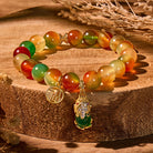 FuAttract Radiant Harmony - Peacock Agate Pixiu Bracelet - 10mm - image 0