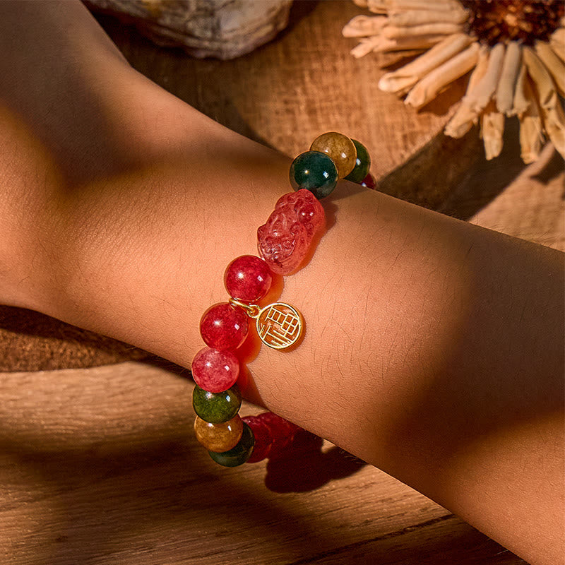 	 FuAttract Prosperity Flow – Pixiu Charm Tourmaline Protection Bracelet - image 5