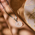 FuAttract Ping An Keeper - White Chalcedony Protection Necklace with Black Braided Cord - image 4