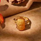 FuAttract Luxe Guardian - S925 Sterling Silver & Natural Amber Pixiu Ring - image 1