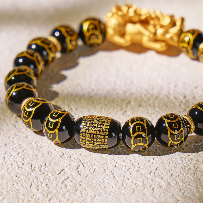 FuAttract Abundance & Energy Shielding Bracelet – Black Onyx 999 Sterling Silver Lotus Pixiu  - image 7