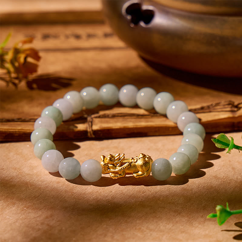 FuAttract Pixiu Wealth Bracelet | Jade & Sterling Silver for Protection and Fortune(Extra 50% Off | USE CODE: BF50) - image 2
