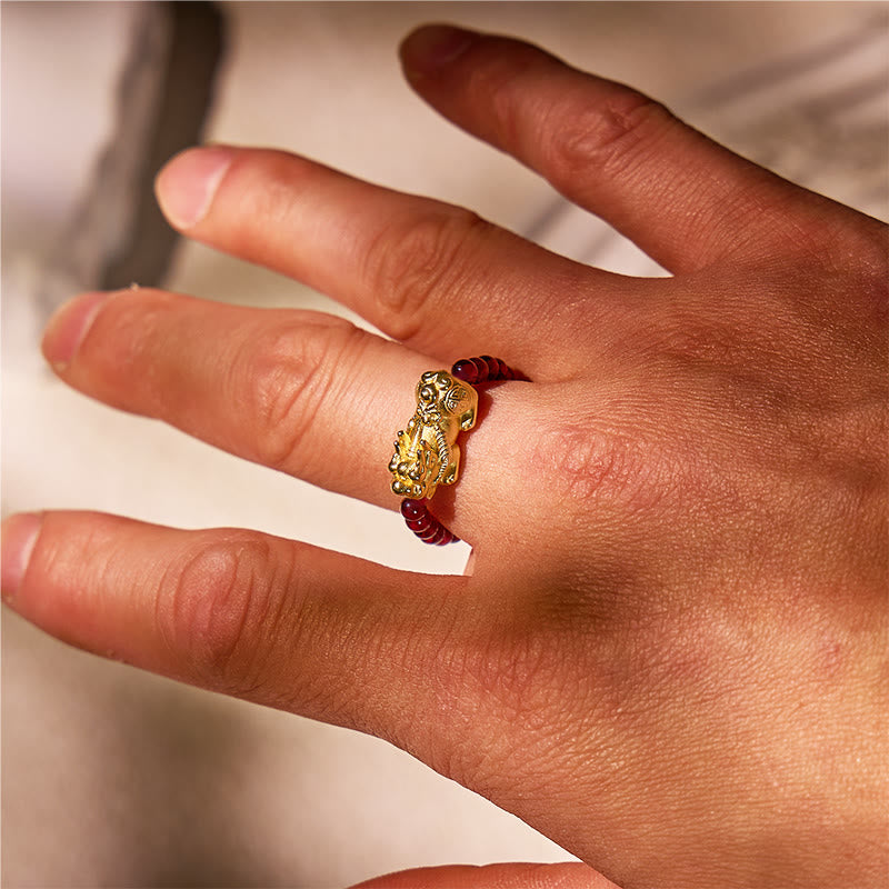 FuAttract Pixiu Ring with Garnet – For Love, Strength & Wealth - image 9