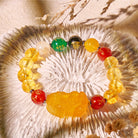 FuAttract God of Wealth Feng Shui Citrine Bracelet with Pixiu & Agate - image 1