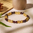 FuAttract Abundance & Protection Garnet Bracelet with Seven Pixiu Charms - image 1