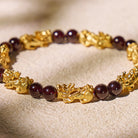 FuAttract Abundance & Protection Garnet Bracelet with Seven Pixiu Charms - image 5