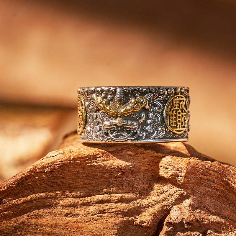 FuAttract Prosperity Abundant Energy Pixiu Ring – Wealth & Protection Symbol - Adjustable - image 0