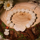 FuAttract Serenity Prosperity – White Jade Bracelet with Pixiu & Money Bag Charms - image 1