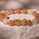 FuAttract Joy Prosperity – Sunstone & Clear Quartz Bracelet with Pixiu & Citrine Pyramid Accents - image 3