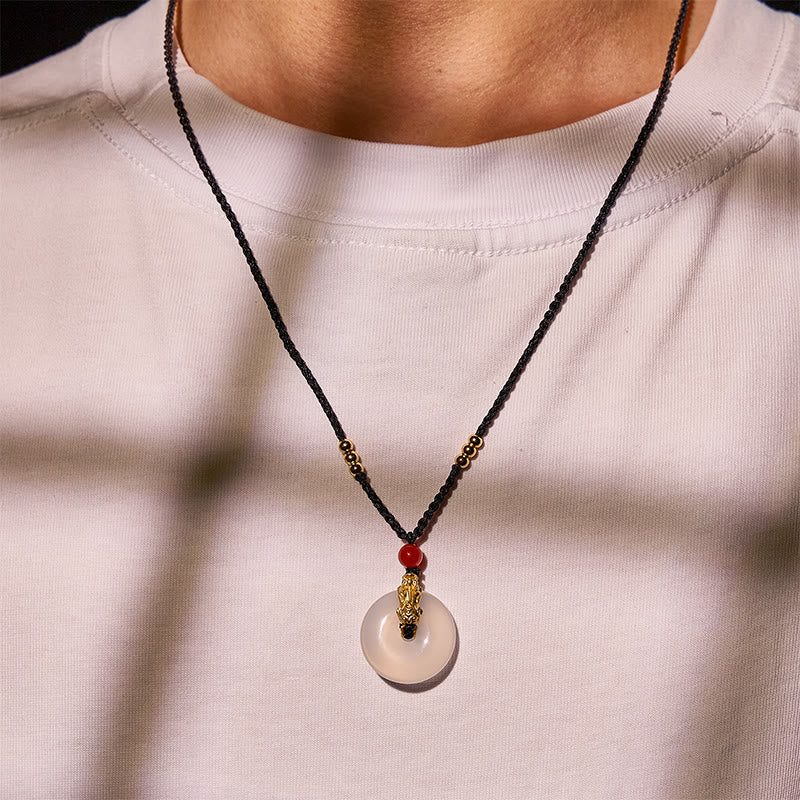 FuAttract Balanced Harmony – Ping An Buckle Necklace with S999 Pixiu Pendant - image 12