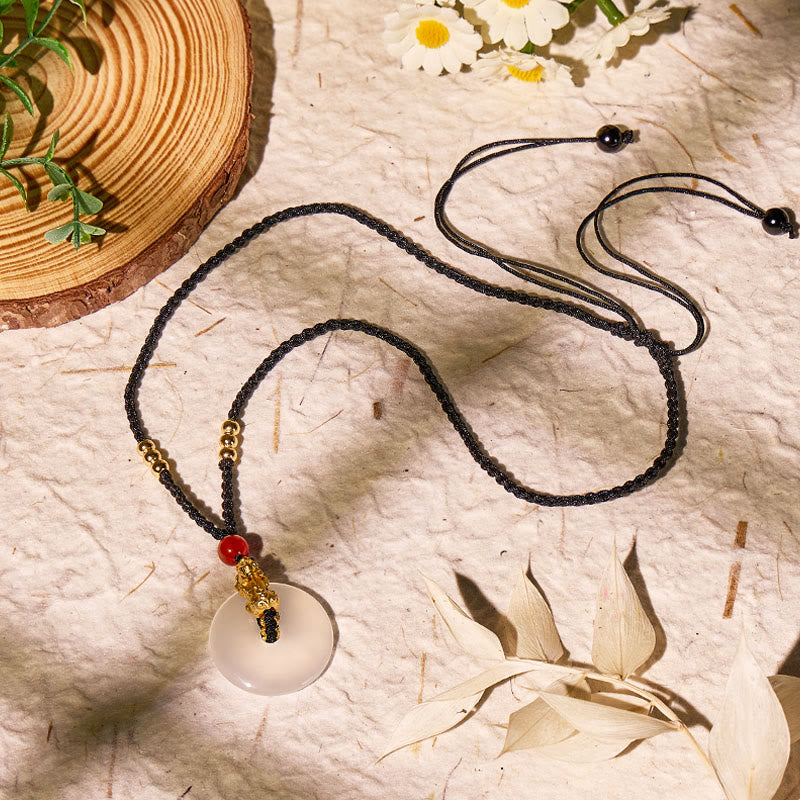 FuAttract Balanced Harmony – Ping An Buckle Necklace with S999 Pixiu Pendant - image 11