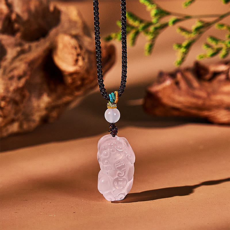 FuAttract Manifest Love & Fortune – Rose Quartz Bracelet with Pixiu - Rose Quartz - image 0