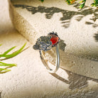 FuAttract Vitality & Protection Pixiu Ring – Natural Garnet with 925 Silver - image 2