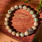 FuAttract Wealth & Protection Three-Eyed Dzi Agate Bracelet with Pixiu - 8mm - image 0