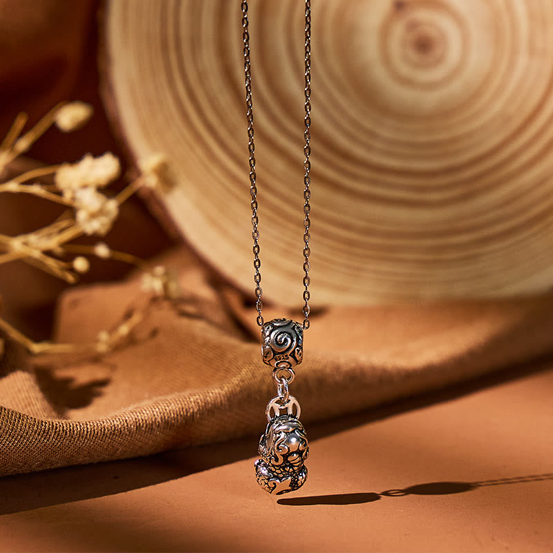 FuAttract Luck Flow Harmony — Sterling Silver Pixiu with Wealth Coin Necklace - image 3