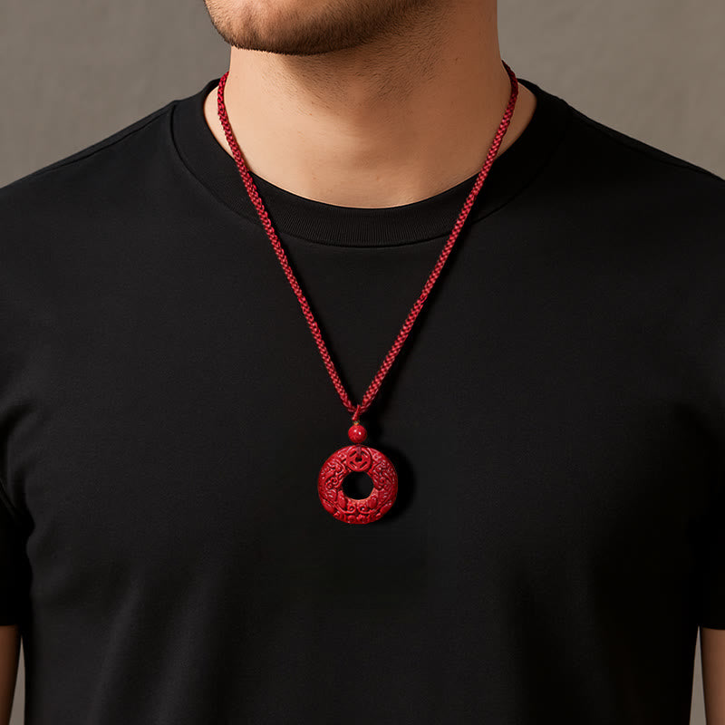 FuAttract Scarlet Talisman - Purple Gold Sand Double Pixiu Pendant Necklace - image 6