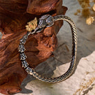 FuAttract Wealth Power Shield - Vintage Coin Pixiu Dragon Bone Sterling Silver Bracelet - image 4