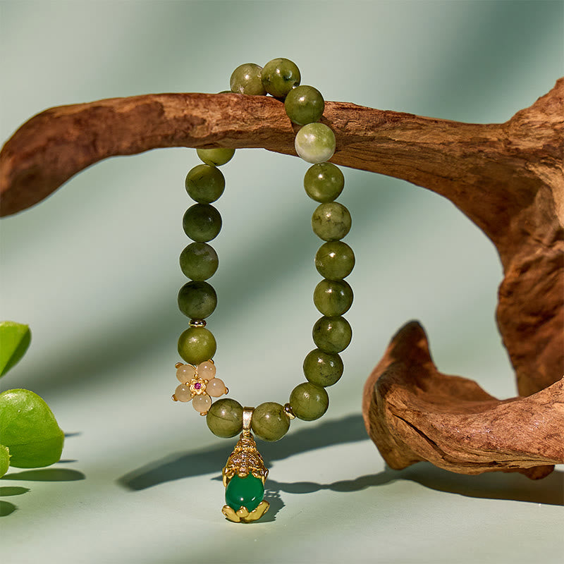 FuAttract Prosperity Harmony Power - Southern Jade Pixiu Bracelet with Hetian Jade Plum Blossom Accents - image 2