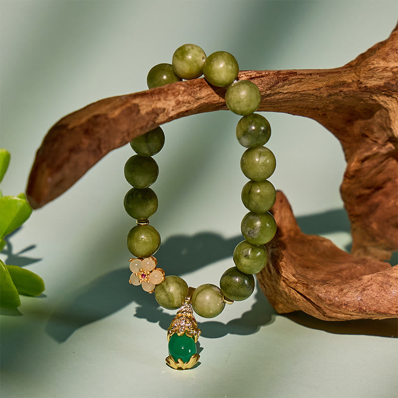 FuAttract Prosperity Harmony Power - Southern Jade Pixiu Bracelet with Hetian Jade Plum Blossom Accents - image 9