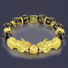 FuAttract Calm & Protection - Black Onyx Six-Word Mantra Beads Pixiu Bracelet - image 1