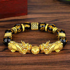 FuAttract Calm & Protection - Black Onyx Six-Word Mantra Beads Pixiu Bracelet - image 2