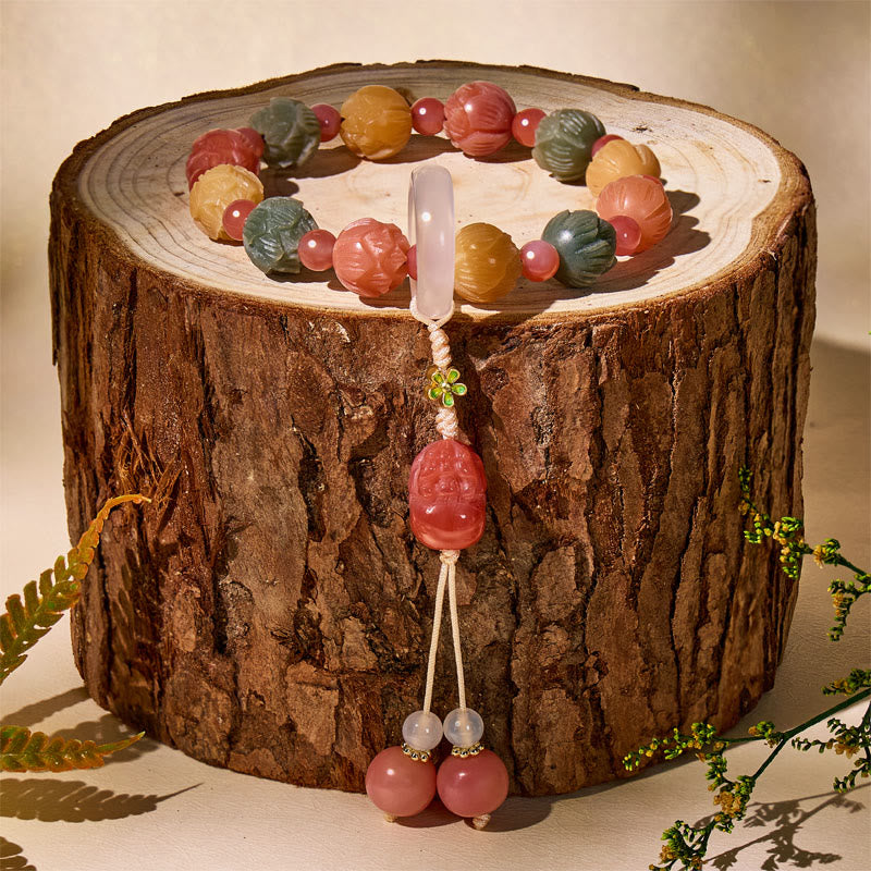 FuAttract Prosperity Harmony - Bodhi Lotus Beads with Yan Yuan Agate Pixiu Bracelet - image 3