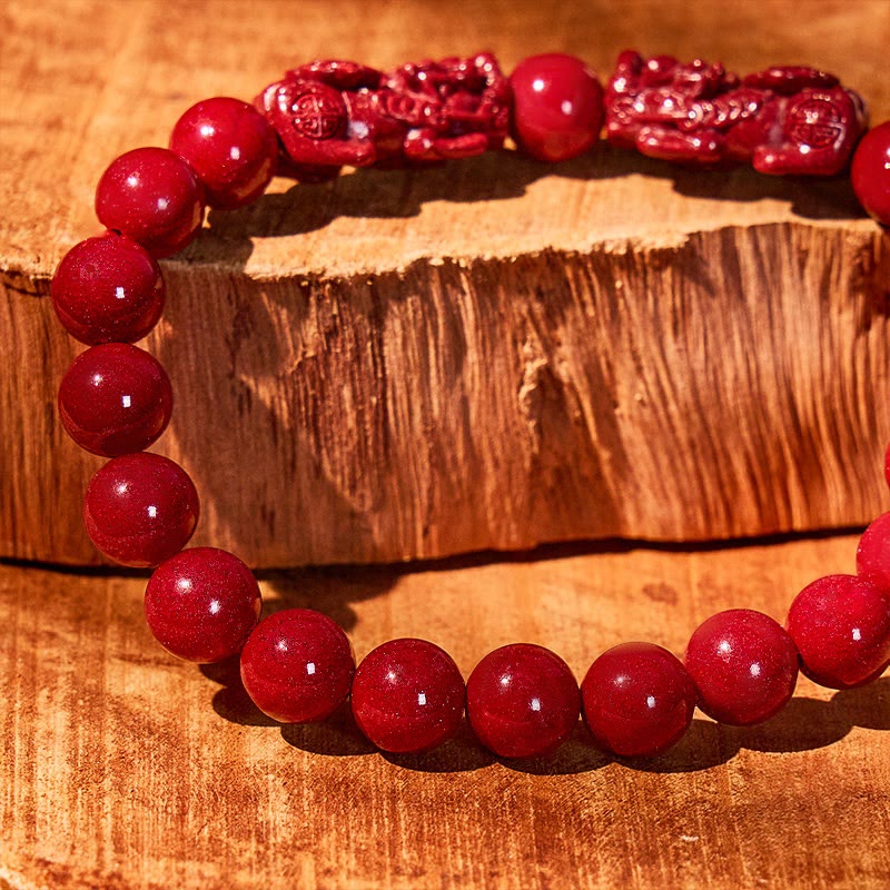 FuAttract Cinnabar Stone & Pixiu for Protection & Safety Bracelet - image 5