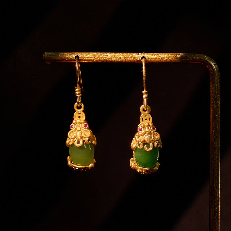 FuAttract Protection & Prosperity Pixiu Earrings – Hetian Jade & 925 Sterling Silver - image 2